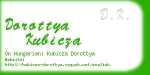 dorottya kubicza business card